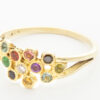 Gold and breastplate stones cluster ring