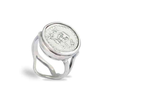 For the freedom of Zion silver coin ring