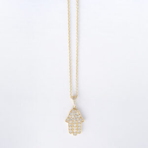 Diamond Hamsa necklace