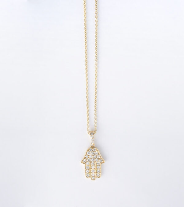 Diamond Hamsa necklace