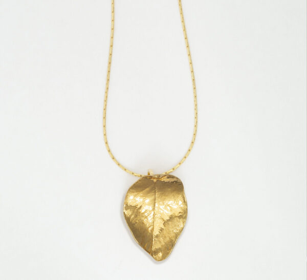 Gold leaf necklace