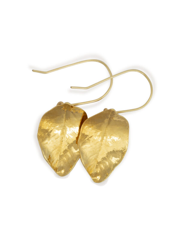 Gold leaf earrings