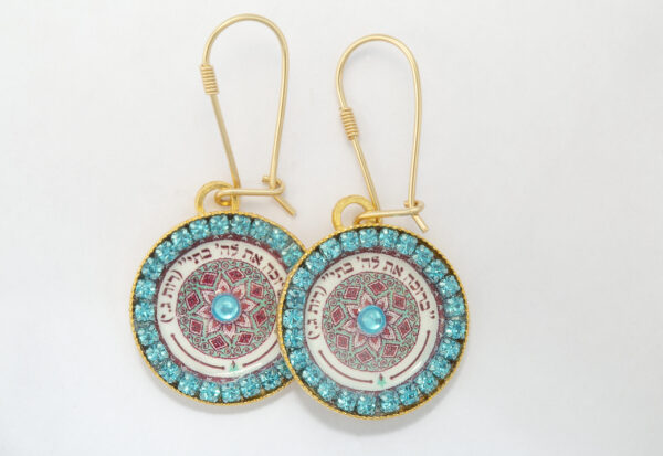 Classic mandala earrings with biblical verse