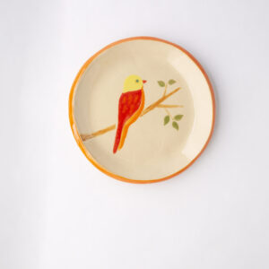 Ceramic dish with bird