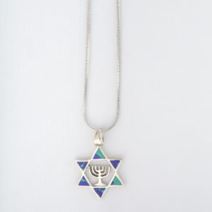Star of David-menora necklace