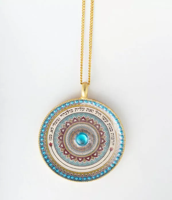 Premium mandala necklace with biblical verse – Woman of Valor