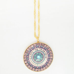 Classic mandala necklace with biblical verse