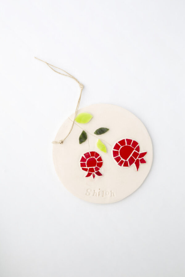 Ceramic and mosaic pomegranate medallion